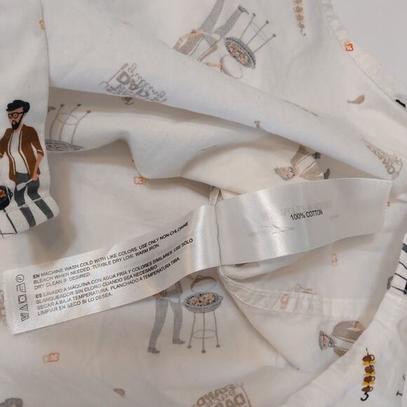 Denim‎ & Flower Men's Shirt Large BBQ Grill Dad Short Sleeve Button-Up Novelty - Picture 4 of 9